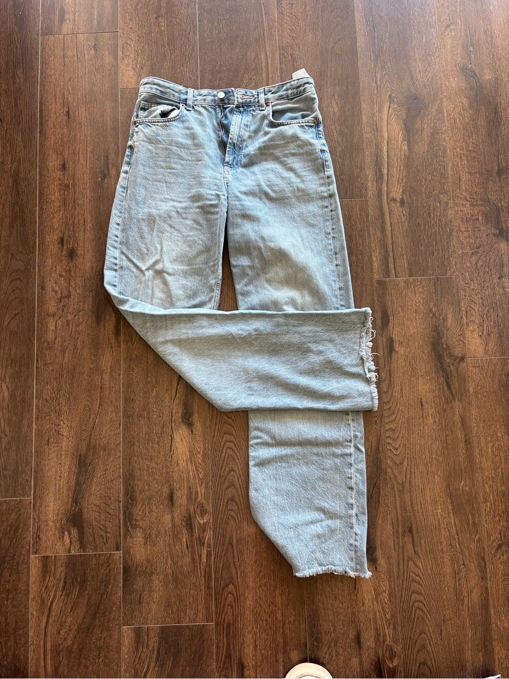 Zara Light Blue Straight-Leg Women's Jeans